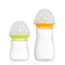 Bouteilles en verre d&#39;alimentation de bébé à col large et anti-coliques mignonnes